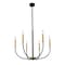 Z-Lite Haylie 6 Light Chandelier, Matte Black & Olde Brass 479-6MB-OBR - alternate 5